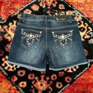 Sound girl jean shorts rhinestones size 3 NEW NWT